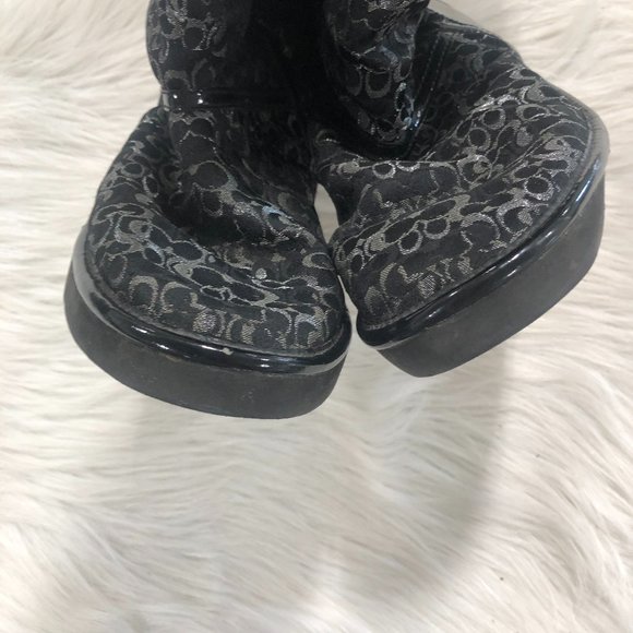 COACH Nikole Optic C Faux Fur Winter Boot SZ 6 - Picture 4 of 7